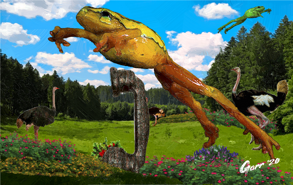 Digital Painting: The Jumping Frog